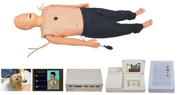 高级多功能急救训练模拟人/心肺复苏CPR与气管插管综合功能/嵌入式系统
